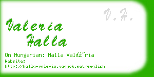 valeria halla business card